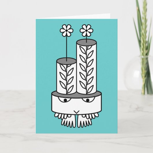 Kawaii niedliche Zeichentrickfigurenkarten Karte (Vorderseite)