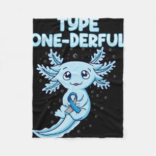 Kawaii Niedlicher Axolotl Typ Onederful T1d Diabet Fleecedecke