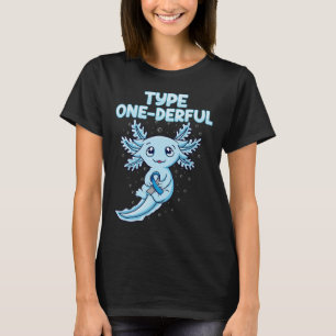Kawaii Niedlicher Axolotl Typ Onederful T1d Diabet T-Shirt