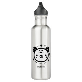 Kawaii niedlicher Bärenrand - Kawaii Minimalistisc Edelstahlflasche