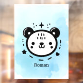 Kawaii niedlicher Bärenrand - Kawaii Minimalistisc Fensteraufkleber (Blatt 2)