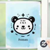 Kawaii niedlicher Bärenrand - Kawaii Minimalistisc Fensteraufkleber (Zuhause)