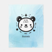 Kawaii niedlicher Bärenrand - Kawaii Minimalistisc Fleecedecke (Vorderseite)