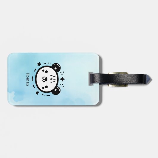 Kawaii niedlicher Bärenrand - Kawaii Minimalistisc Gepäckanhänger (Rückseite horizontal)