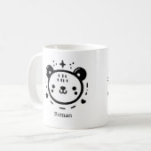 Kawaii niedlicher Bärenrand - Kawaii Minimalistisc Kaffeetasse (Vorderseite Links)