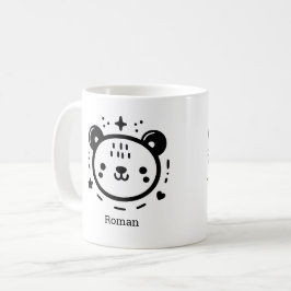 Kawaii niedlicher Bärenrand - Kawaii Minimalistisc Kaffeetasse