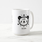 Kawaii niedlicher Bärenrand - Kawaii Minimalistisc Kaffeetasse (VorderseiteRechts)