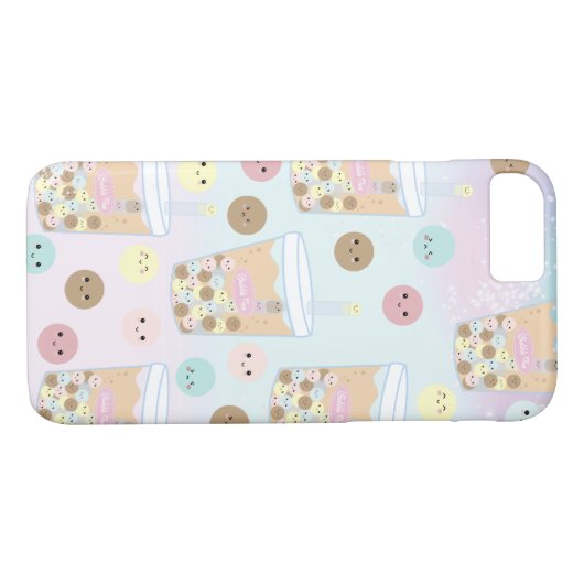 Kawaii Niedlicher Bläserteppich Tapioca Boba Perlm Case-Mate iPhone Hülle (Rückseite (Horizontal))