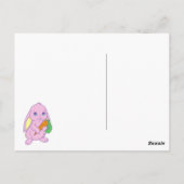 Kawaii Niedlicher Cartoon Bunny Rabbit Carrot Postkarte (Rückseite)