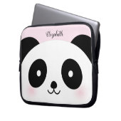 Kawaii Niedlicher Cartoon Panda Bear Individuelle Laptopschutzhülle (Vorderseite Links)