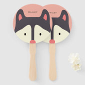 Kawaii Niedlicher kleiner Welpenhund. Husky. Fächer (Vorne und Hinten)