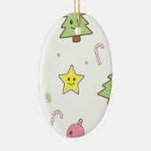 Kawaii niedlicher Weihnachtsentwurf Keramikornament (Rechts)