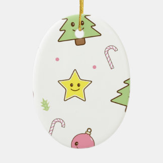 Kawaii niedlicher Weihnachtsentwurf Keramikornament