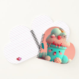 Kawaii-niedliches Eis Notizblock