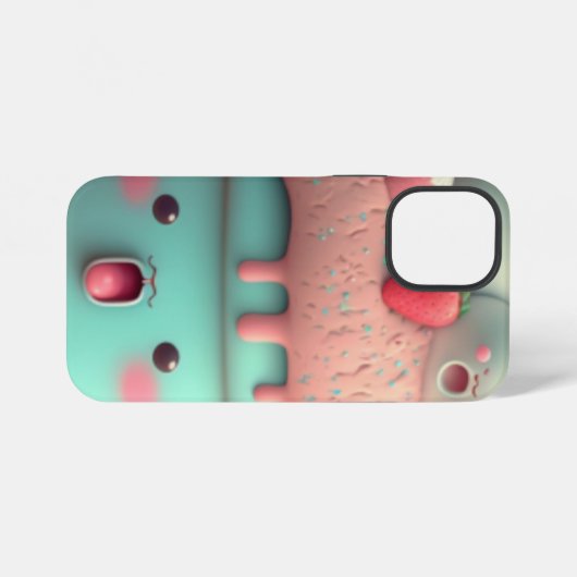 Kawaii niedliches Eiscreme-Notizbuch iPhone Hülle (Rückseite (Horizontal))