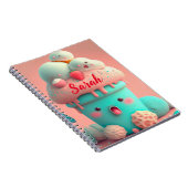 Kawaii niedliches Eiscreme-Notizbuch Notizblock (Rechte Seite)