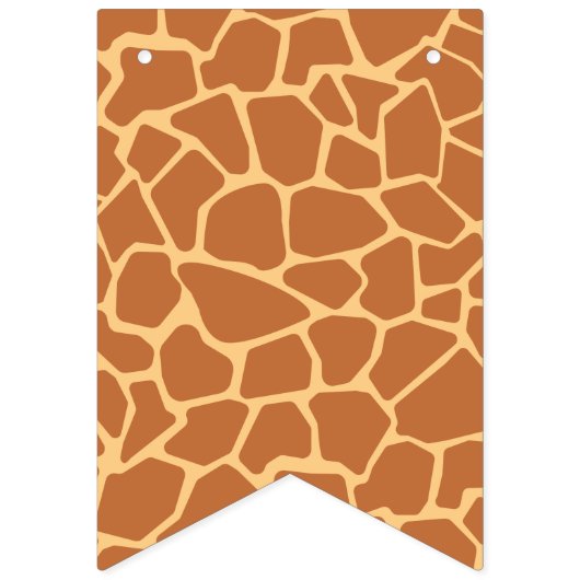 Kawaii Niedliches Giraffe-Muster. Wimpelkette (Zweite Fahne)