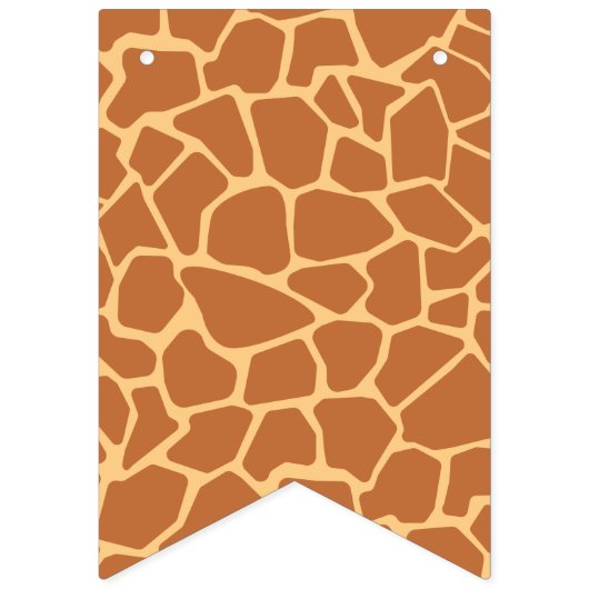 Kawaii Niedliches Giraffe-Muster. Wimpelkette (Erste Fahne)