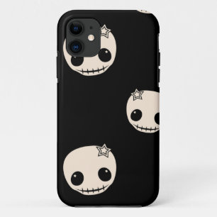 Kawaii niedliches goth girly Schädel emo iPhone 11 Hülle