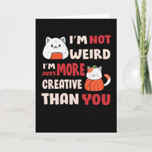 Kawaii niedliches Katzen-Design mit Inspirationsan Karte