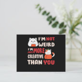 Kawaii niedliches Katzen-Design mit Inspirationsan Postkarte (Stehend Vorderseite)