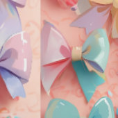 Kawaii Niedliches Kinderzimmer Pastel Bows & Candi Tapete (Naht)