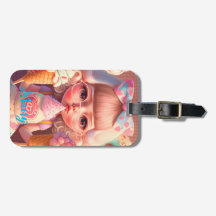 Kawaii niedliches Mädchen mit Eis