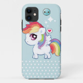 Kawaii niedliches Regenbogenpony Case-Mate iPhone Hülle (Rückseite)