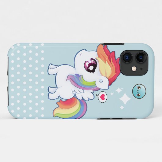 Kawaii niedliches Regenbogenpony Case-Mate iPhone Hülle (Rückseite (Horizontal))