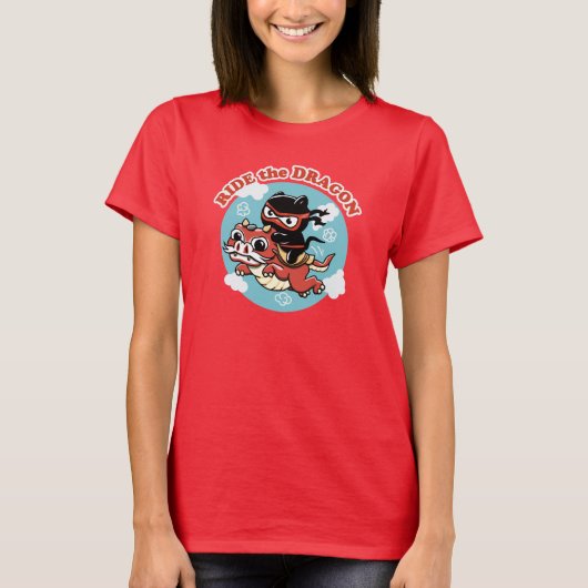 Kawaii Ninja Cat | Drachenfahrt T-Shirt (Vorderseite)