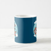 Kawaii Ninja Cat Riding a Red Dragon Kaffeetasse (Mittel)