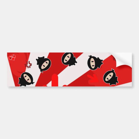 Kawaii Ninja Flipz Autoaufkleber (Vorne)