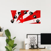 Kawaii Ninja Flipz Print Poster (Heimbüro)
