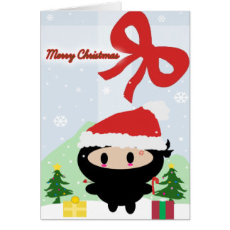 Kawaii Ninja Weihnachtskarte