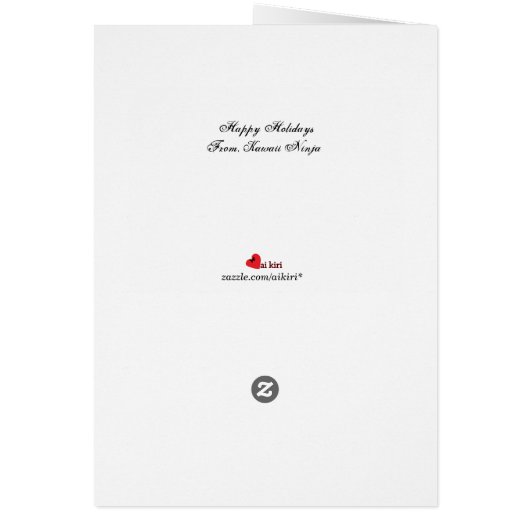 Kawaii Ninja Weihnachtskarte (Hinten)