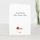 Kawaii Ninja Weihnachtskarte Feiertagskarte (Rückseite)