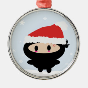 Kawaii Ninja Weihnachtsverzierung Ornament Aus Metall