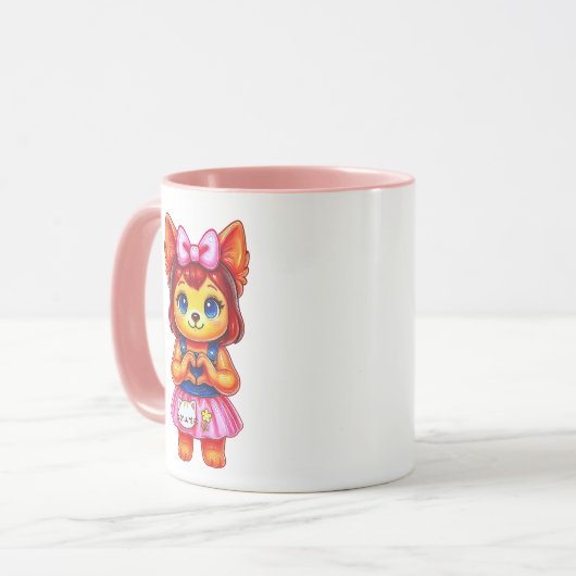 Kawaii Node Tasse (Vorderseite Links)