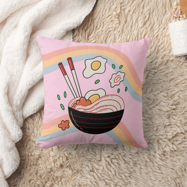 Kawaii Noodles Kissen (Decke)