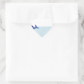 Kawaii nwhal Herz-Aufkleber (Tasche)