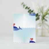 Kawaii nwhal postkarte (Stehend Vorderseite)