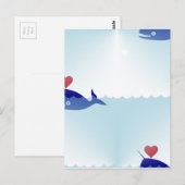 Kawaii nwhal postkarte (Vorne/Hinten)