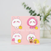 Kawaii Oaster Feiertagskarte (Stehend Vorderseite)