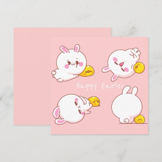 Kawaii Oaster Feiertagskarte (Vorne/Hinten)