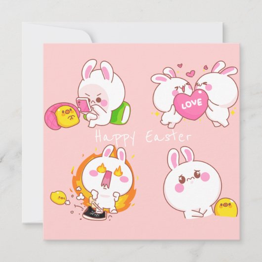 Kawaii Oaster Feiertagskarte (Vorderseite)