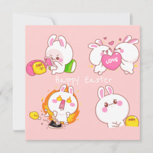 Kawaii Oaster Feiertagskarte