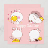 Kawaii Oaster Feiertagskarte (Vorne/Hinten)