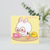Kawaii Oaster Feiertagskarte (Stehend Vorderseite)
