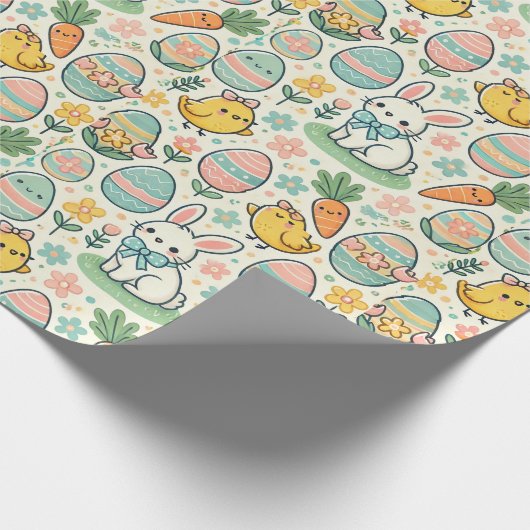 Kawaii Oaster Wrapping Paper Geschenkpapier (Ecke)