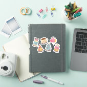 KAWAII-OBJEKTE UND QUOTES-STICKERS-SET AUFKLEBER (iPad Hülle)